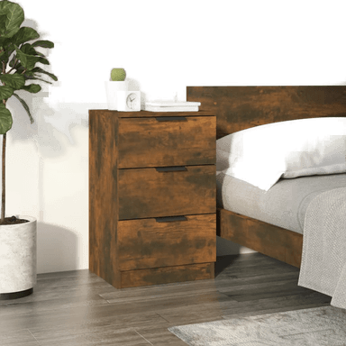 Vidaxl Nattbord røkt eik