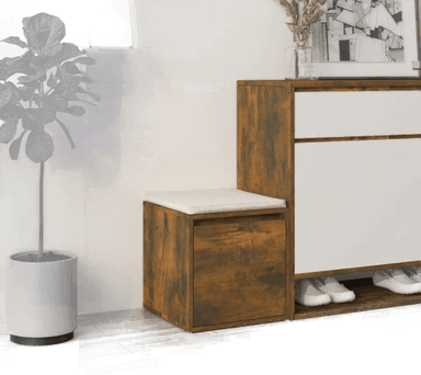 Vidaxl Oppbevaringsskap røkt eik 40,5 x 40 x 40 cm