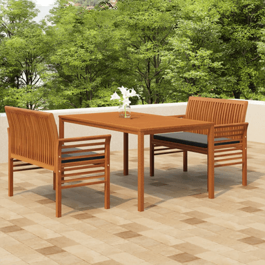 Vidaxl Utendørs spisestue 3 deler