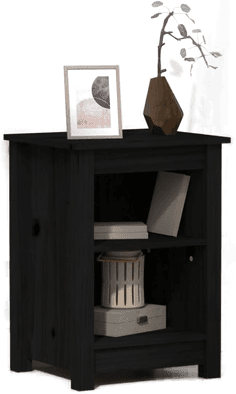 Vidaxl Nattbord svart 40x35x55 cm