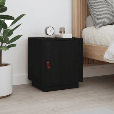 Vidaxl Nattbord svart 40x34x45 cm