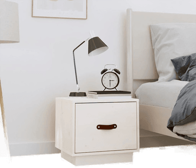 Vidaxl Nattbord hvit 40x34 cm