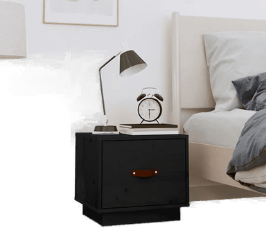 Vidaxl Nattbord svart 40x34 cm