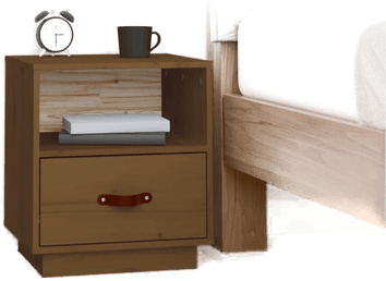 Vidaxl Nattbord honningbrun 40x34x45 cm