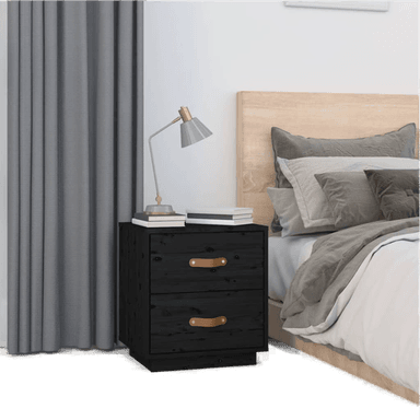 Vidaxl Nattbord svart 40x34x45 cm