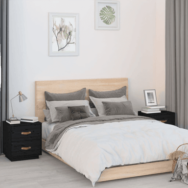 Vidaxl Nattbord 2 stk svart 40x34x45 cm