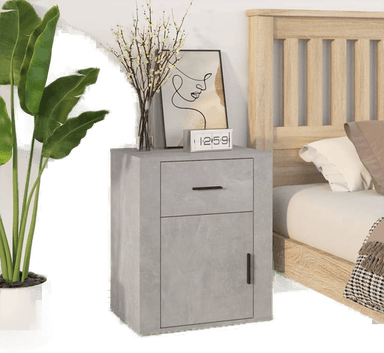 Vidaxl Nattbord betonggrå 50x36x60 cm