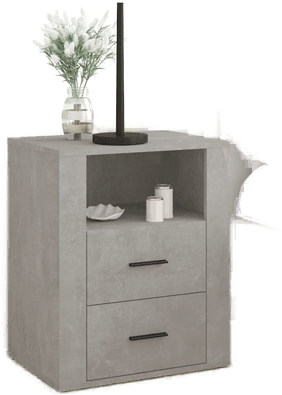 Vidaxl Nattbord betonggrå 50x36 cm