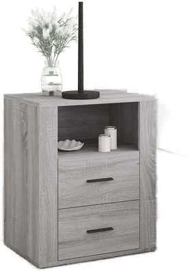 Vidaxl Nattbord grå sonoma 50x36x60 cm