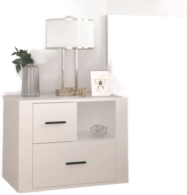 Vidaxl Nattbord hvit 60x36 cm