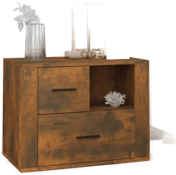 Vidaxl Nattbord røkt eik 60x36 cm