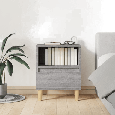 Vidaxl Nattbord grå sonoma