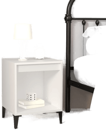 Vidaxl Nattbord hvit 40x35 cm