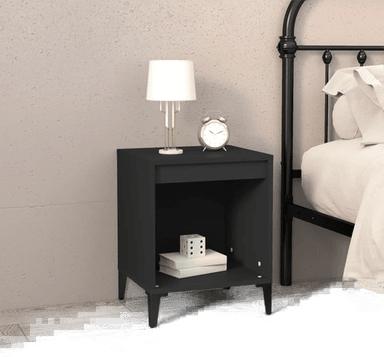 Vidaxl Nattbord svart 40x35 cm