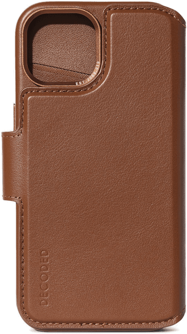 Decoded Lommebokdeksel i skinn - Brun - iPhone 15 Plus