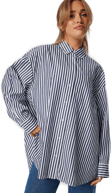 Tommy Jeans Tjw Ovs Pinstripe Shirt