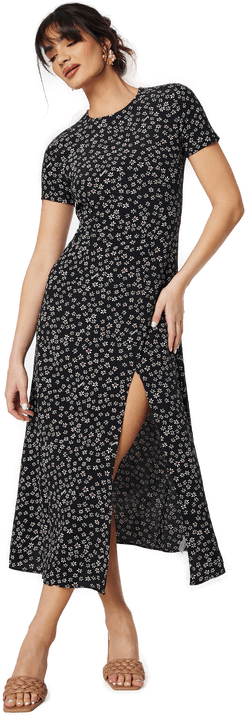 Tommy Jeans Disty Midi Slit Dress