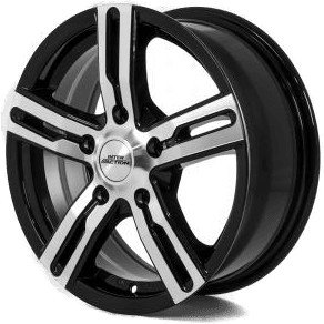 Inter Action Kargin Black Polished 7.5x17 5/112 ET45 B66.6