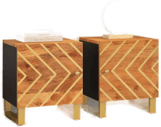 Vidaxl Nattbord 2 stk brun svart