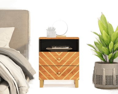 Vidaxl Nattbord heltre mango 50x33x60 cm