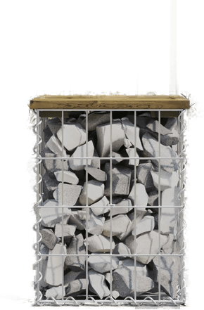 Vidaxl Hagebenk gabiondesign 33x31x42 cm