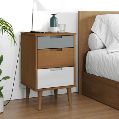 Vidaxl Nattbord MOLDE brun 40x35x65 cm