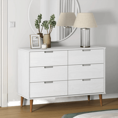 Vidaxl Kommode MOLDE hvit 113x40x80 cm