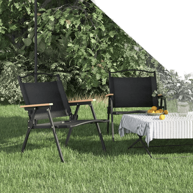 Vidaxl Campingstoler 2 stk svart