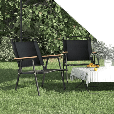 Vidaxl Campingstoler 2 stk svart