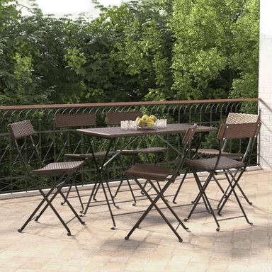 Vidaxl Sammenleggbare bistrostoler 6 stk svart