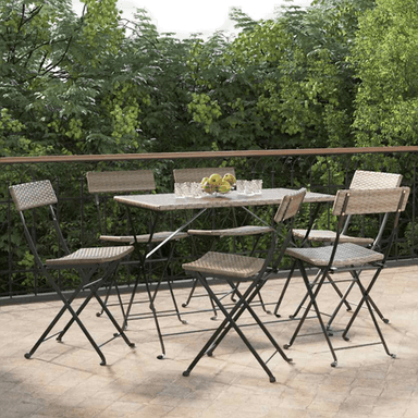 Vidaxl Sammenleggbare bistrostoler 6 stk svart