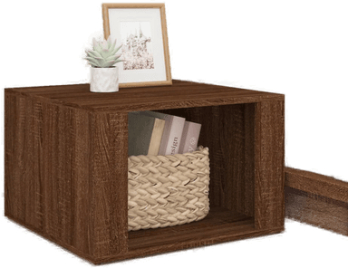 Vidaxl Nattbord brun eik 57x55 cm