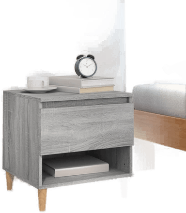 Vidaxl Nattbord grå sonoma 50x46 cm