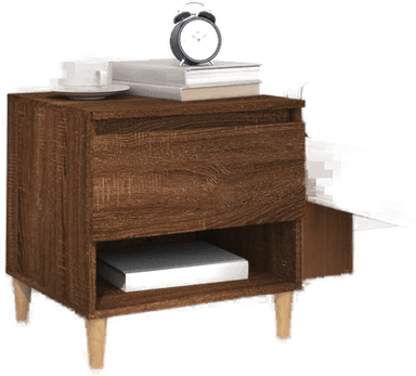 Vidaxl Nattbord brun eik 50x46 cm
