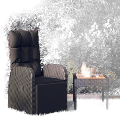 Vidaxl Justerbar hagestol svart