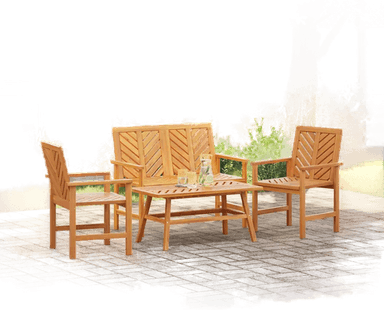 Vidaxl Hage lounge sett 4 pcs