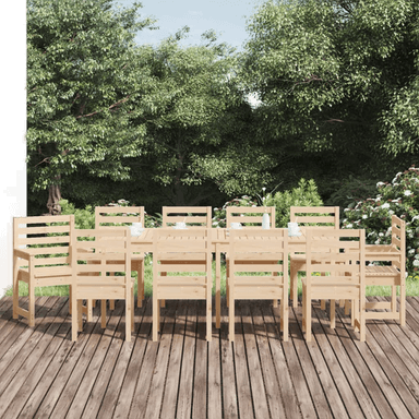 Vidaxl Utendørs spisestue 11 deler