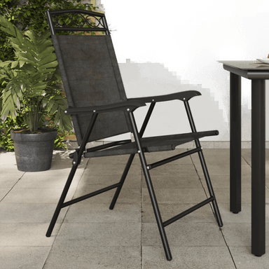 Vidaxl Sammenleggbare hagestoler 2 stk grå