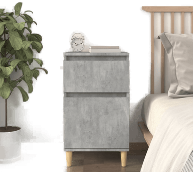 Vidaxl Nattbord betonggrå 40x35 cm