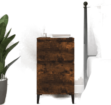 Vidaxl Nattbord røkt eik 40x35 cm