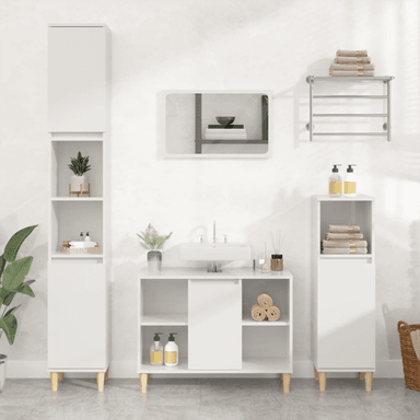 Vidaxl Servantskap høyglans hvit 80 cm