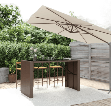 Vidaxl Barbord brun 185x80 cm