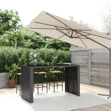 Vidaxl Barbord svart 185x80 cm