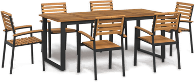 Vidaxl Hagespisegruppe 7 deler