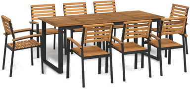 Vidaxl Hagespisegruppe 9 deler