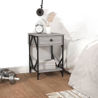 Vidaxl Nattbord grå sonoma 40x42 cm