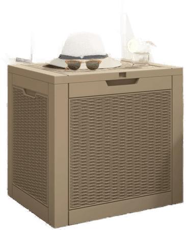 Vidaxl Hageoppbevaringsboks lysebrun 55,5x43x53 cm