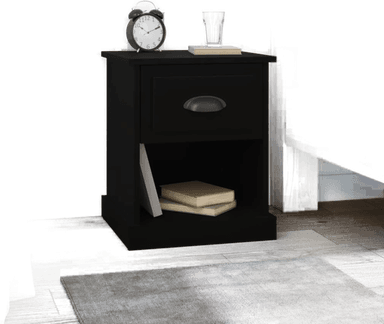 Vidaxl Nattbord svart 39x39 cm