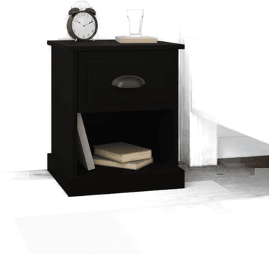 Vidaxl Nattbord 2 stk svart 39x39 cm