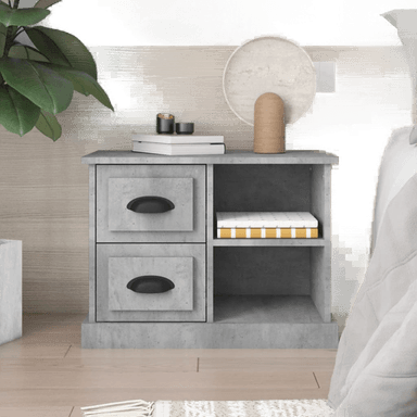 Vidaxl Nattbord betonggrå 60x35,5 cm